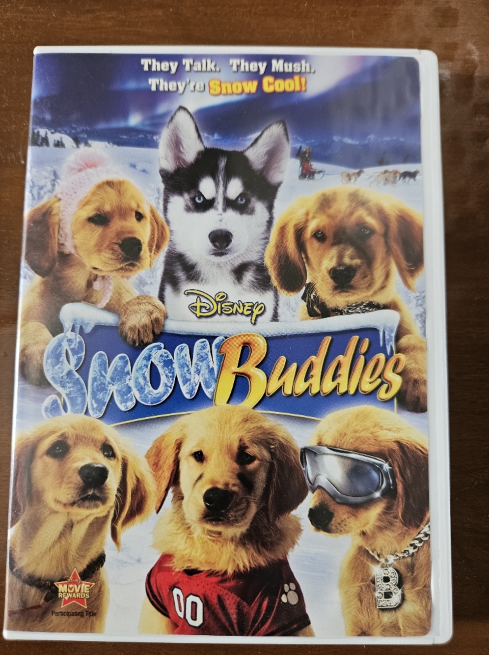 Disney Snow Buddies DVD - Blue, White, Gold, Brown Cover